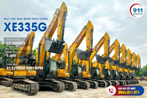 Máy xúc đào bánh xích XCMG gầu 1.6 m3 Model: XE335G