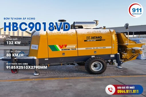 Bơm Tự hành Áp XCMG Model Xe  HBC9018VD - Xe cơ sở Dongfeng