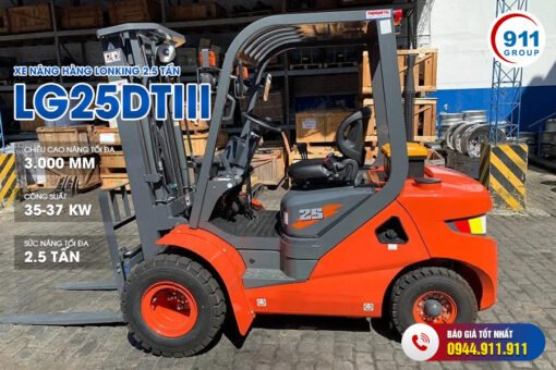 Xe nâng hàng Lonking 2.5 Tấn động cơ Diesel - LG25DTIII