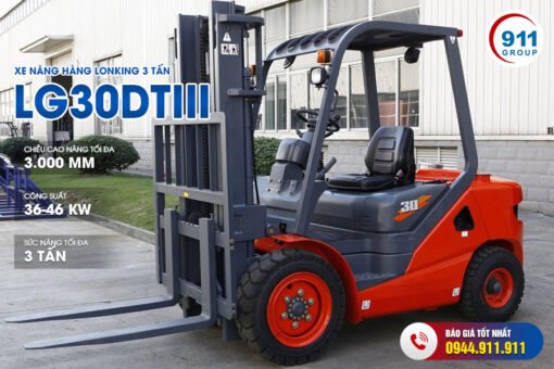 Xe nâng hàng Lonking 3 Tấn động cơ Diesel - LG30DTIII