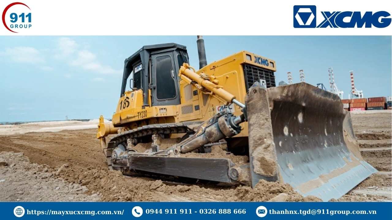 Quy trình làm việc xe ủi XCMG tại công trường đảm bảo đúng kỹ thuật