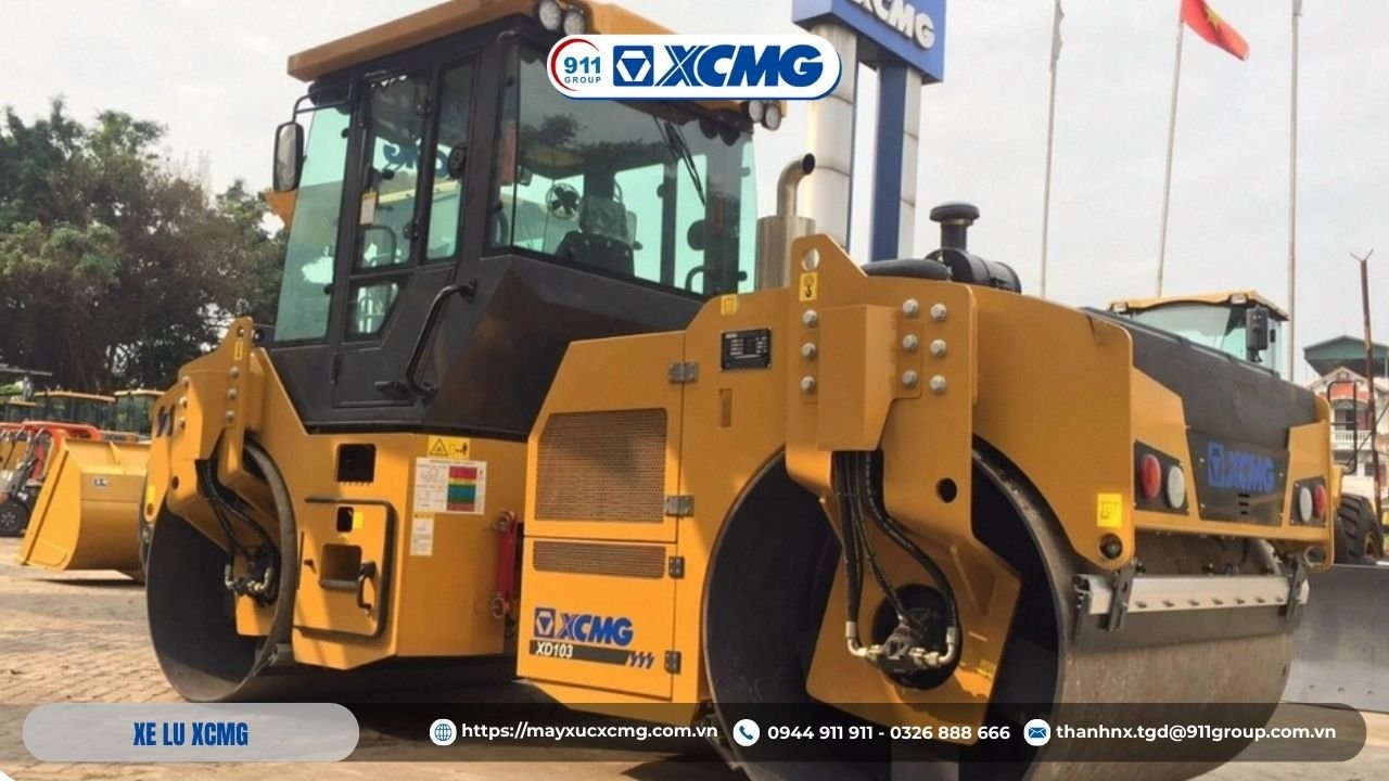 Chuẩn bị và làm quen với xe lu XCMG ở khu vực hẹp