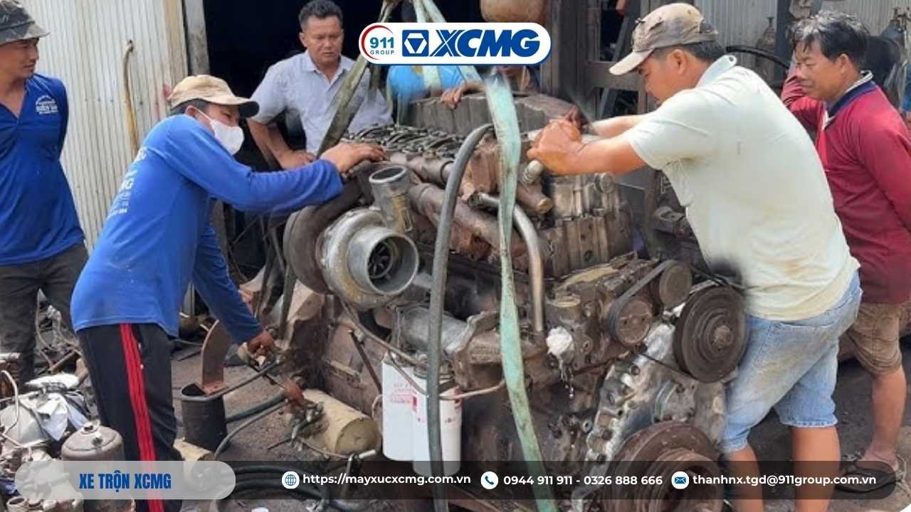 6 bước bảo dưỡng hệ thống truyền động xe trộn bê tông XCMG