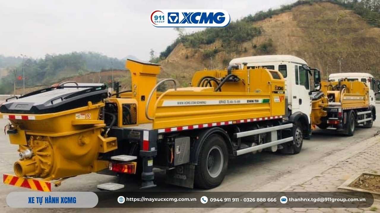 Bơm Tự hành XCMG Ap 18 đến 26 - Xe cơ sở Howo 2 chân