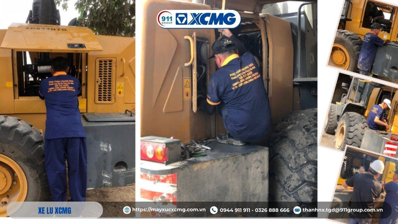 hướng dẫn thay dầu thủy lực cho xe lu XCMG