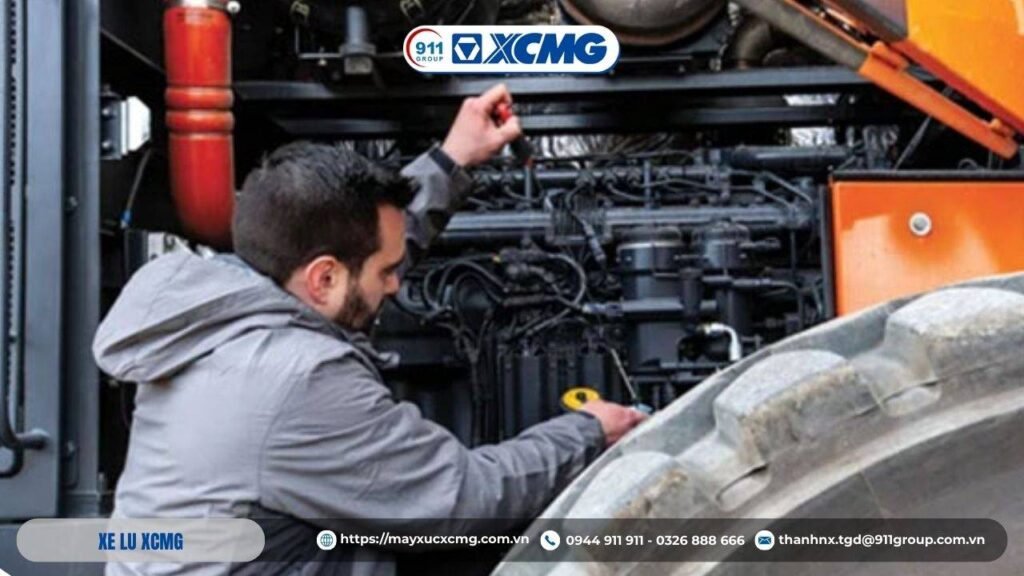 Hướng dẫn thay dầu thủy lực cho xe lu XCMG đúng tiêu chuẩn kỹ thuật