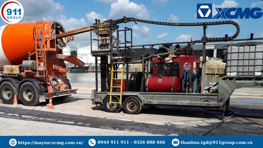 Vệ sinh thùng trộn bê tông