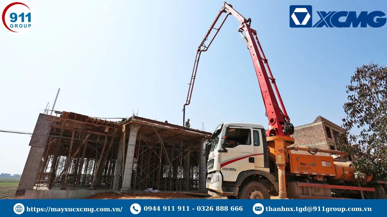 Lắp đường ống xe bơm bê tông đúng kỹ thuật