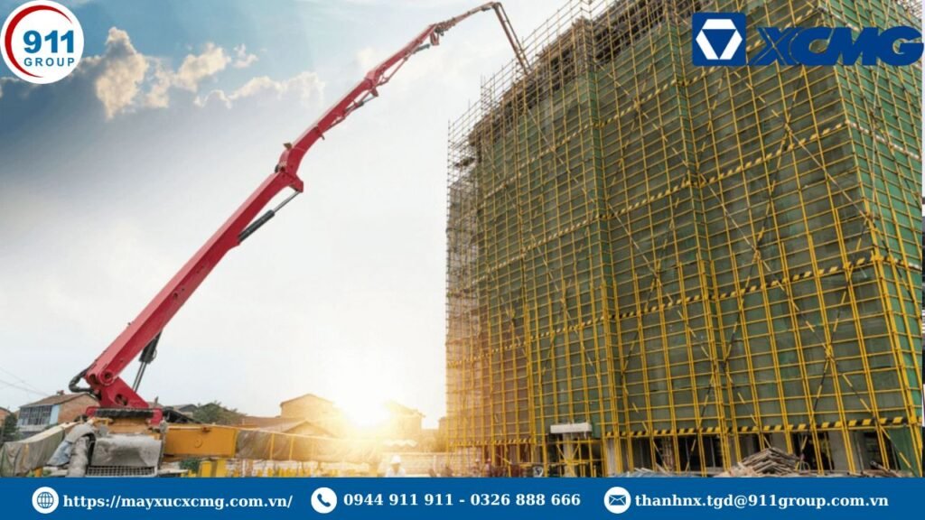 Cách lắp đặt đường ống xe bơm bê tông XCMG đúng kỹ thuật và an toàn