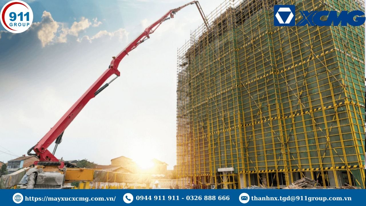 Cách lắp đặt đường ống xe bơm bê tông XCMG đúng kỹ thuật và an toàn
