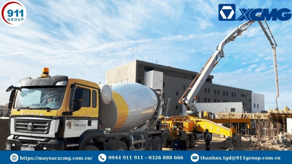 Cách xử lý xe bơm tự hành XCMG bị tắc ống nhanh và an toàn