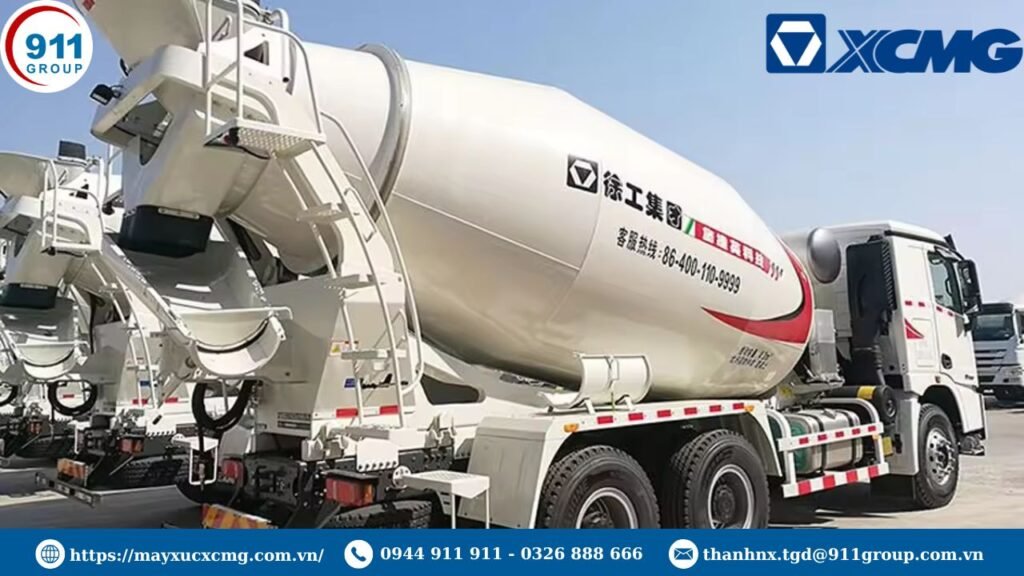 Quy trình dừng khẩn cấp khi vận hành xe trộn bê tông XCMG