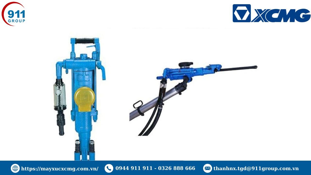 Búa khoan đá khí nén giúp mũi khoan xuyên qua lớp đá cứng