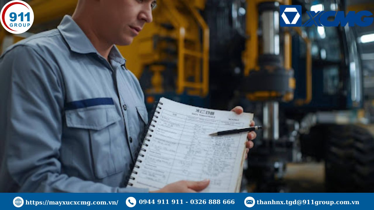 Lịch bảo dưỡng máy khoan đá XCMG trong điều kiện khai thác nặng