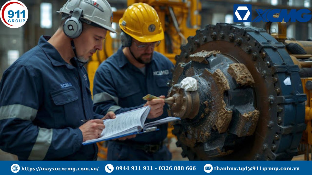 Chi tiết các bước kiểm tra mũi khoan đá XCMG