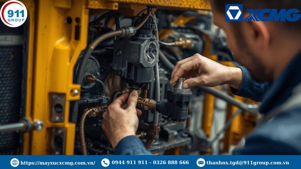 Quy trình kiểm tra nhanh khi nghi máy khoan XCMG bị lỗi khí nén